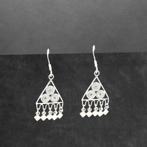 Bali fringed earrings 925 sterling silver new 2010