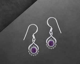 Amethyst Ohrringe 925 Sterling Silber neu