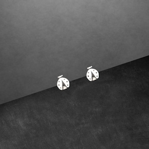 Ladybug small stud earrings 925 Sterling Silver new 76a Gift for girlfriend Gift for women, girls, Christmas gift