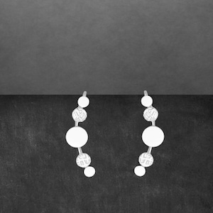 Ohrklemmen glänzend matt 925 Sterling Silber neu Geschenk für Freundin Geschenk für Frauen, Mädchen, Weihnachtsgeschenk