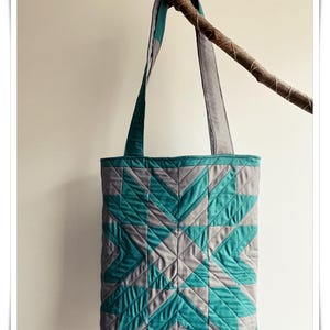 Handmade Patchwork Quilted Tote Bag