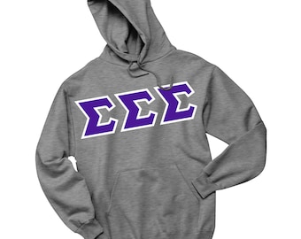 Greek Glitter Letter Hoodie