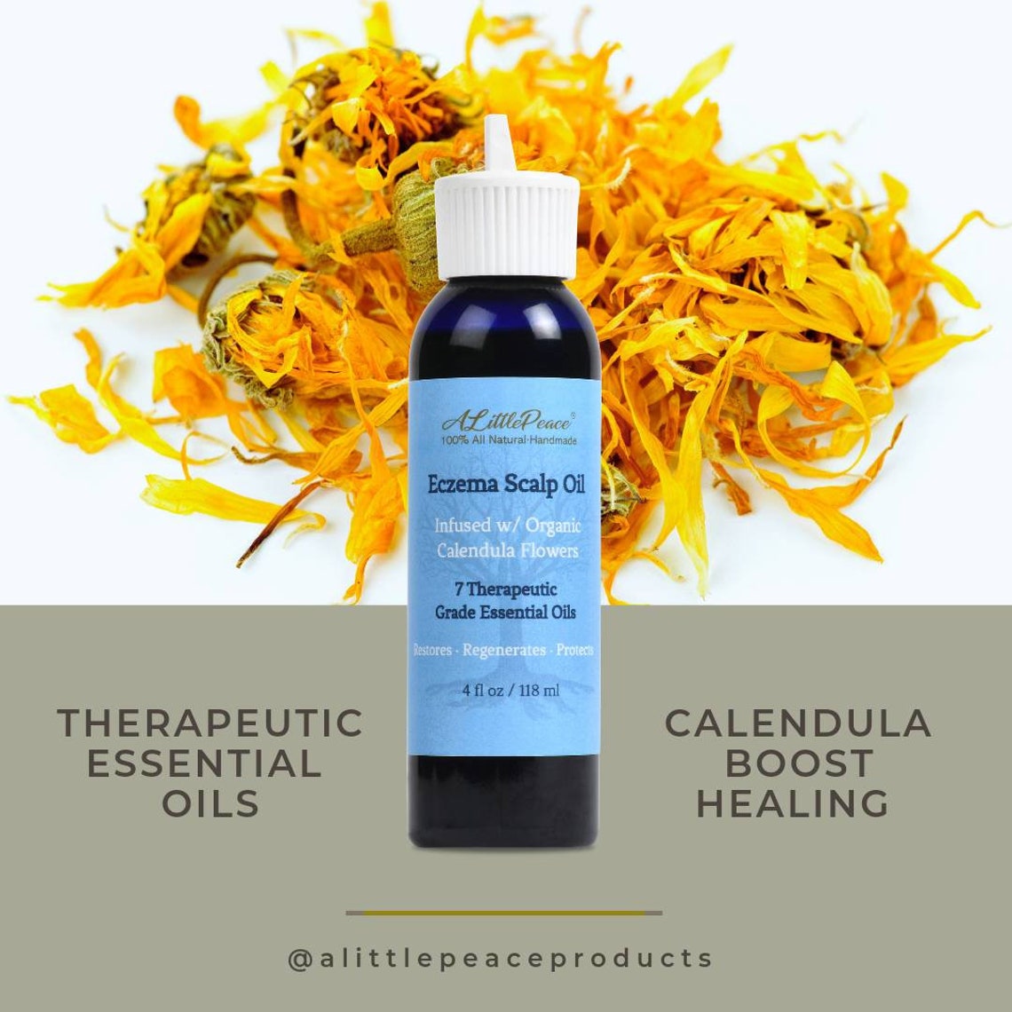 Eczema Scalp Oil w/Calendula Soothing Moisturizer Calms Etsy
