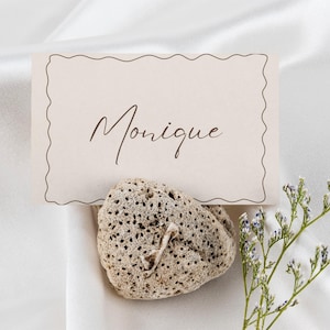Printable Place Cards Template, Canva Custom Editable & Digital Download, Classy Dinner Name Tag, Minimalist Birthday Wedding Calligraphy