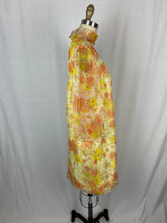 vintage 1960s dress // size medium // 60s yellow … - image 4