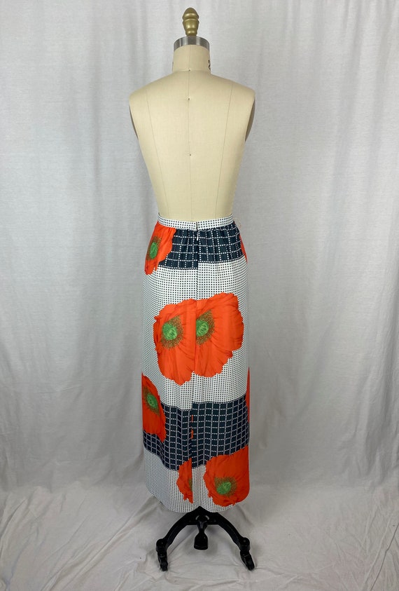 vintage 1970s skirt // size medium // 70s geometr… - image 7
