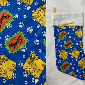 vintage handmade disney lion king simba stocking