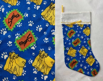 vintage handmade disney lion king simba stocking