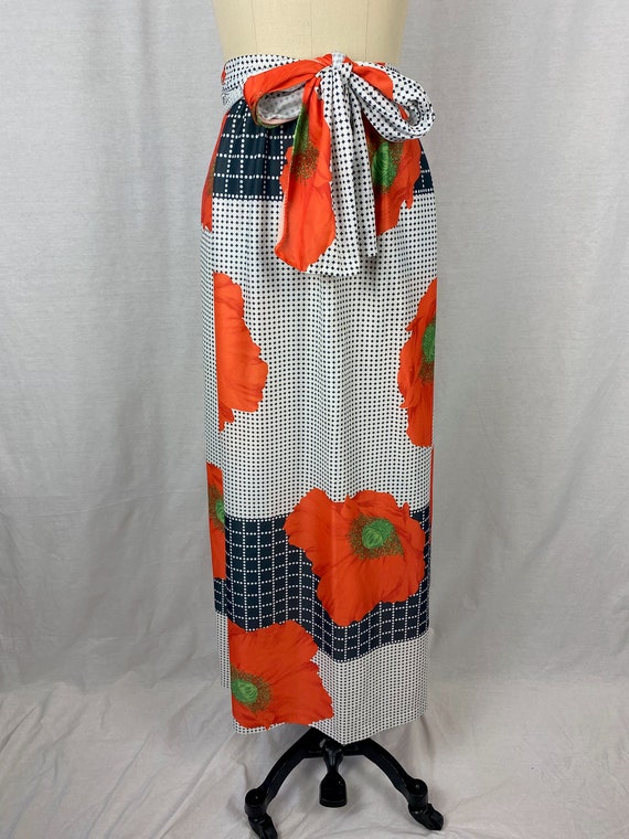 vintage 1970s skirt // size medium // 70s geometr… - image 3