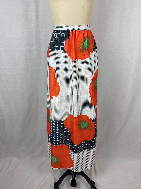 vintage 1970s skirt // size medium // 70s geometr… - image 4