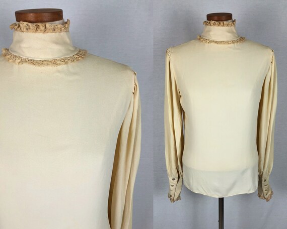 vintage 1970s does edwardian top // size large //