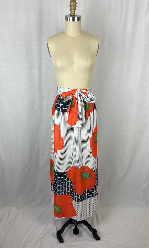 vintage 1970s skirt // size medium // 70s geometr… - image 2