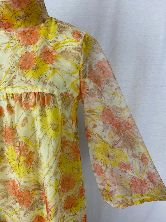 vintage 1960s dress // size medium // 60s yellow … - image 7