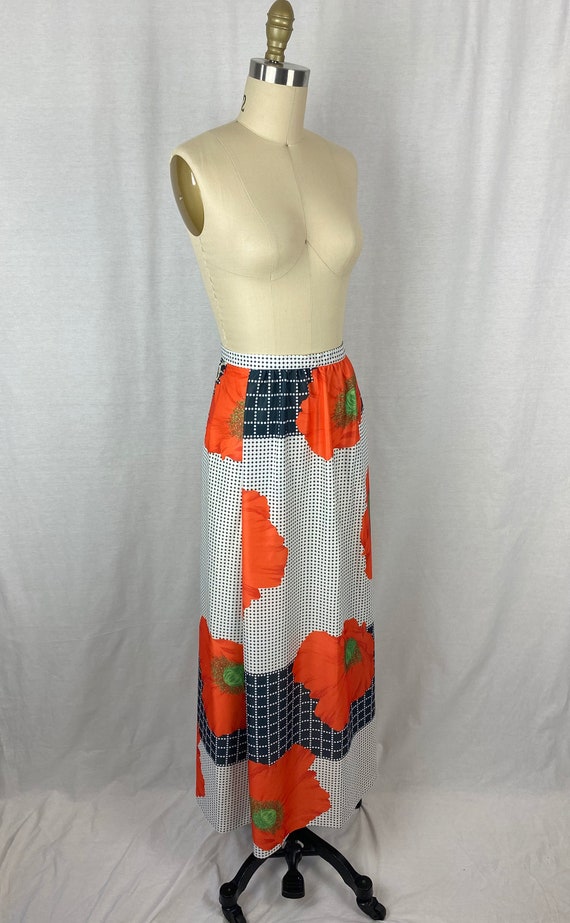 vintage 1970s skirt // size medium // 70s geometr… - image 5