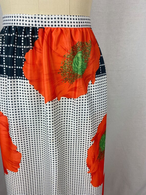 vintage 1970s skirt // size medium // 70s geometr… - image 9