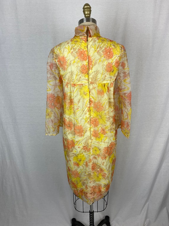 vintage 1960s dress // size medium // 60s yellow … - image 5