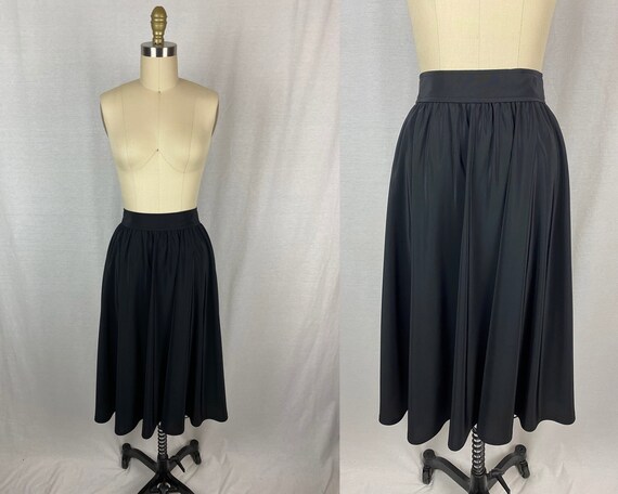 vintage 1980s skirt // size small // 1980s black … - image 1