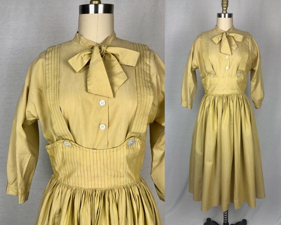vintage 1940s 1950s dress // size small // 40s 50s