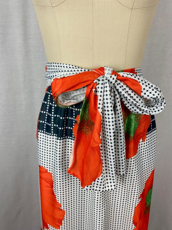 vintage 1970s skirt // size medium // 70s geometr… - image 8