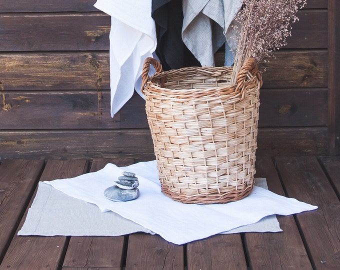 Linen bath mat - Pure linen double-layered feet towel -Gray linen bath mat - Waffle linen - Home Spa Rug - Bath linen rug - Yoga mat / rug