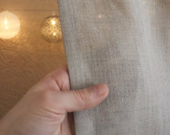 Linen curtain panel, Pure linen curtain, Living room window curtain, Natural linen, Window shade, Long curtain, Classic window dressing