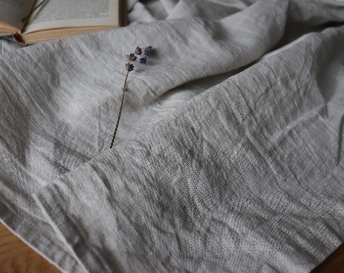 Oatmeal Linen Blanket, Pure Linen Throw Blanket, Thick Linen Summer Blanket, Undyed Linen, Thick Linen Bed Cover, Beach Blanket, Bedspread