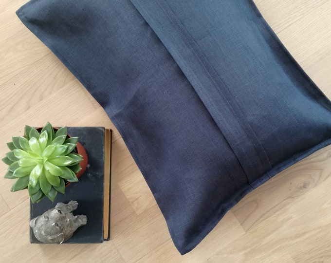 Dark Gray Lumbar Pillow Cover - Throw Pillow - Linen Decorative Pillow - Natural Linen Throw Pillow - Grey Linen Cushion Cover - Shower gift