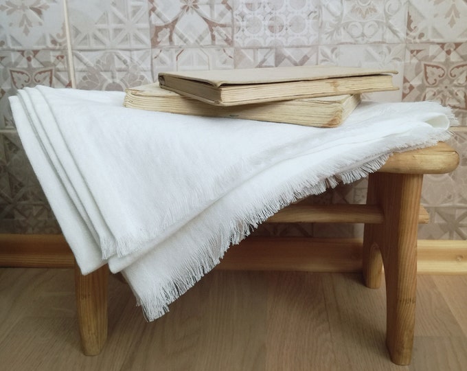 Linen Blanket With Fringes - Linen Throw Blanket - Soft Linen Blanket - Linen Bed Cover - Beach Blanket - Linen Bedspread - Birthday Gift