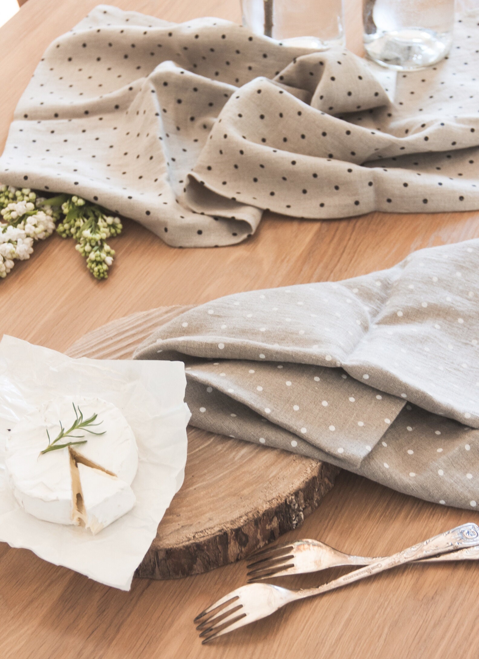 Linen Tea Towels Set of 2,linen Dish Towels,grey Linen Kitchen Towel,natural  Linen Towels,softened Linen Towel,kitchen Linens,soft Linens 