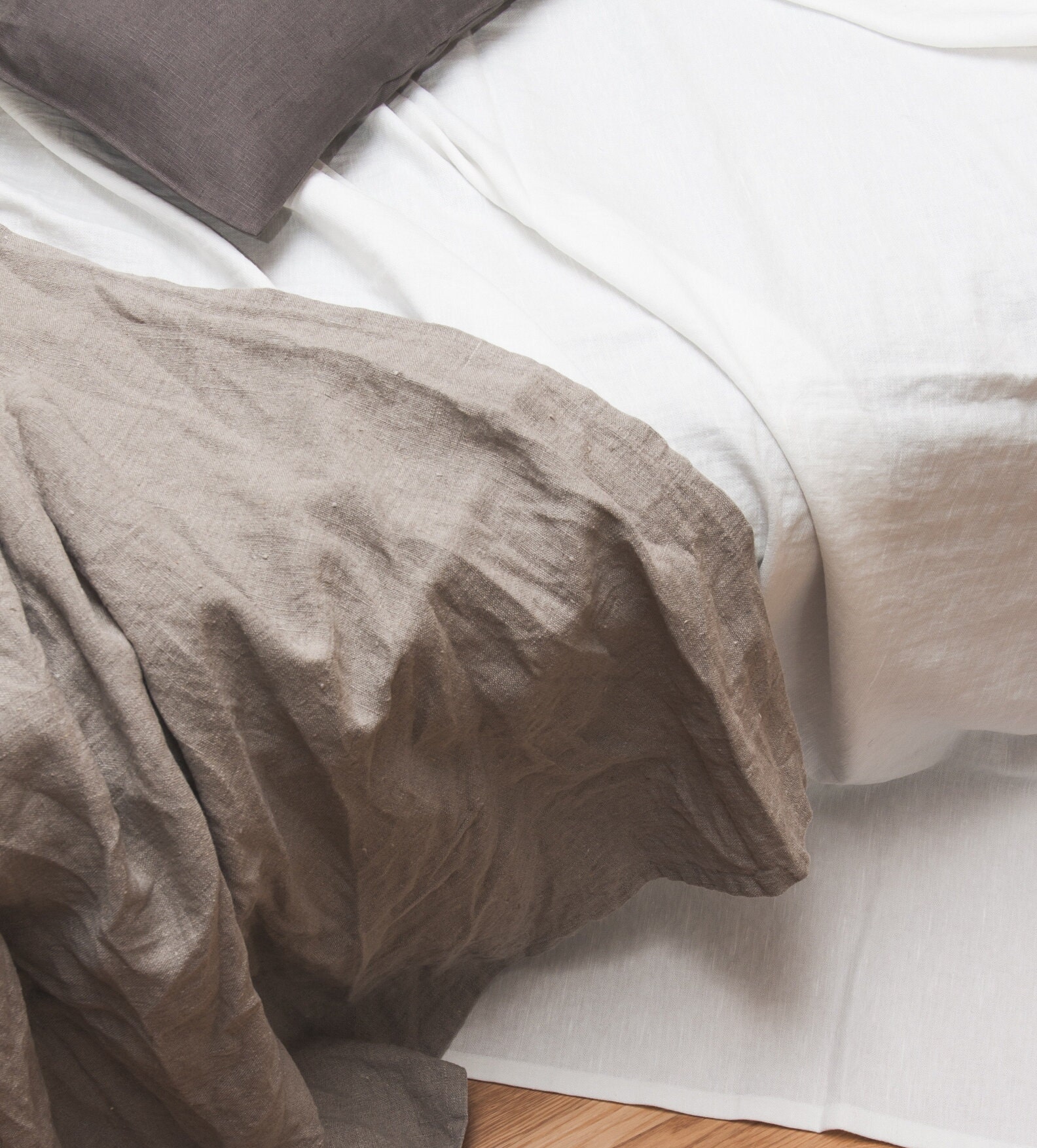 Pure Linen Throw Blanket with fringes Natural Linen Blanket Summer