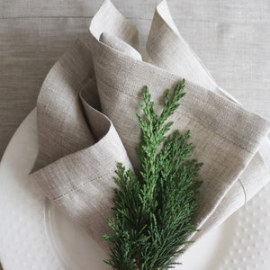 Linen napkin set of 50 for the wedding, Light grey napkins of natural linen flax, Bulk napkins, Elegant wedding napkins, Birthday party image 4