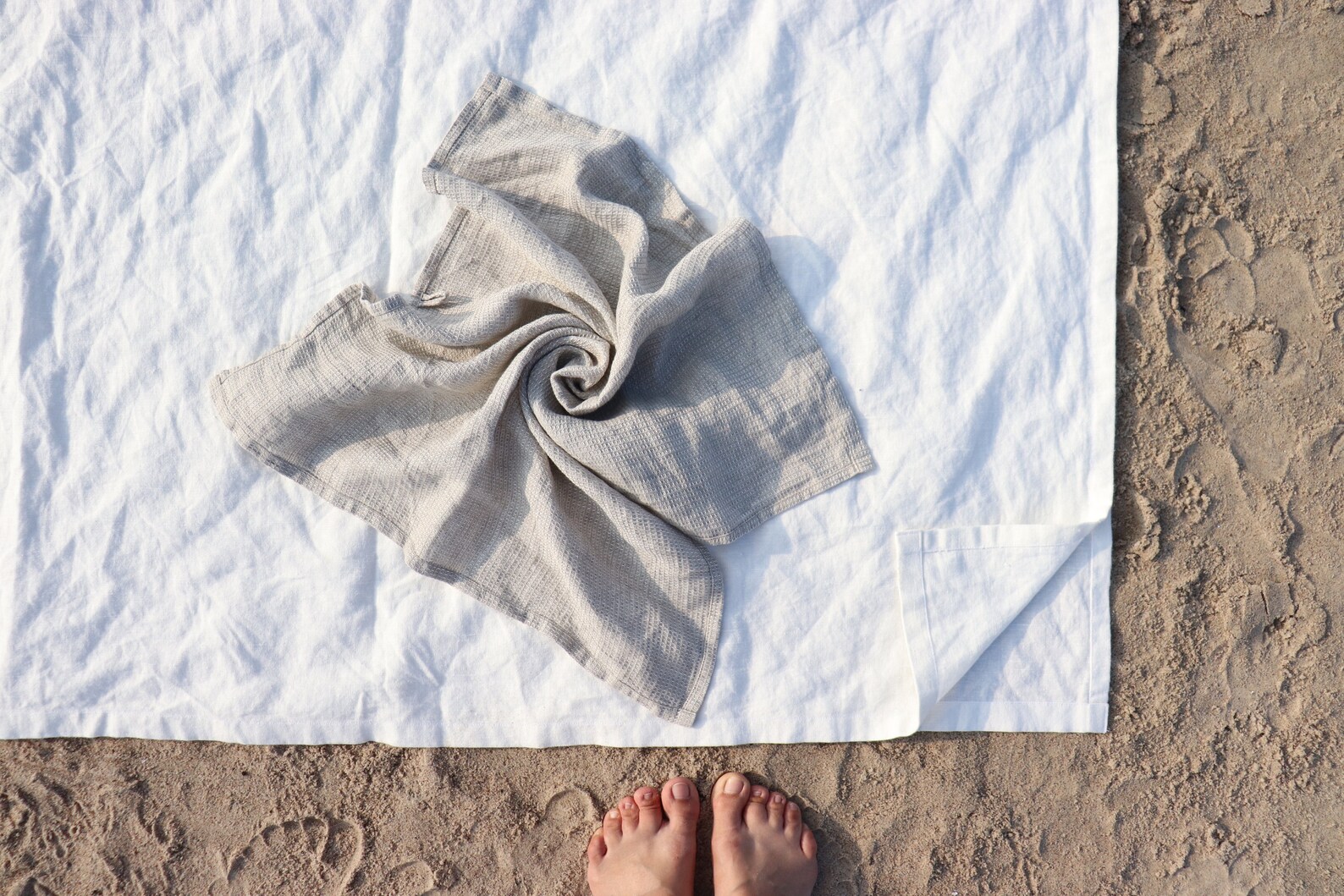 Beach Linen Blanket of Natural Linen Flax Linen Summer Throw Etsy