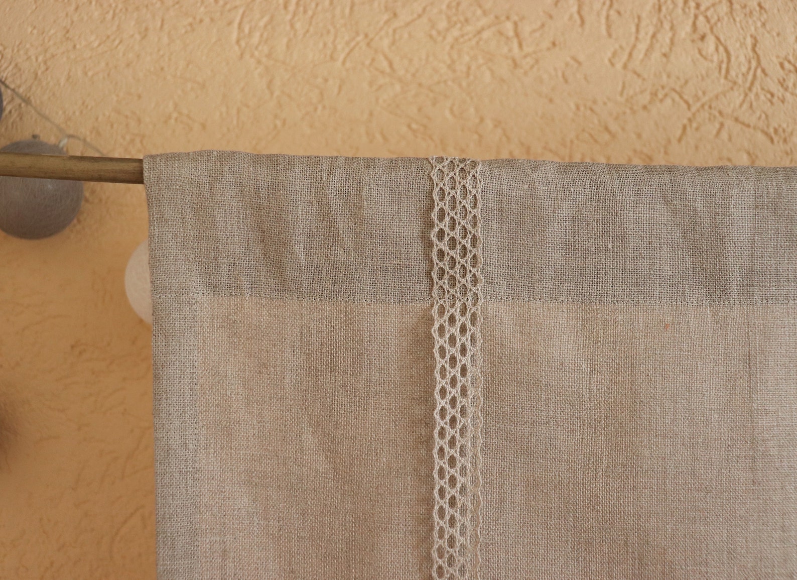 Linen Roll up Blind in Natural Grey Tie up Blind Linen Tie Etsy UK