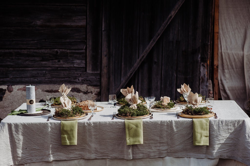 Natural Linen Napkins Set of 6, Table Linen, Eco Napkins, Natural Napkins 