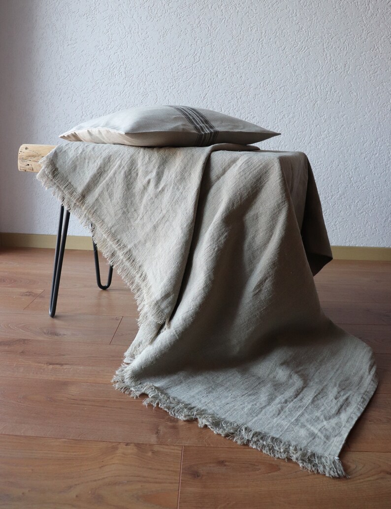 Linen Throw Blanket for Summer Made of Natural Flax Natural Etsy