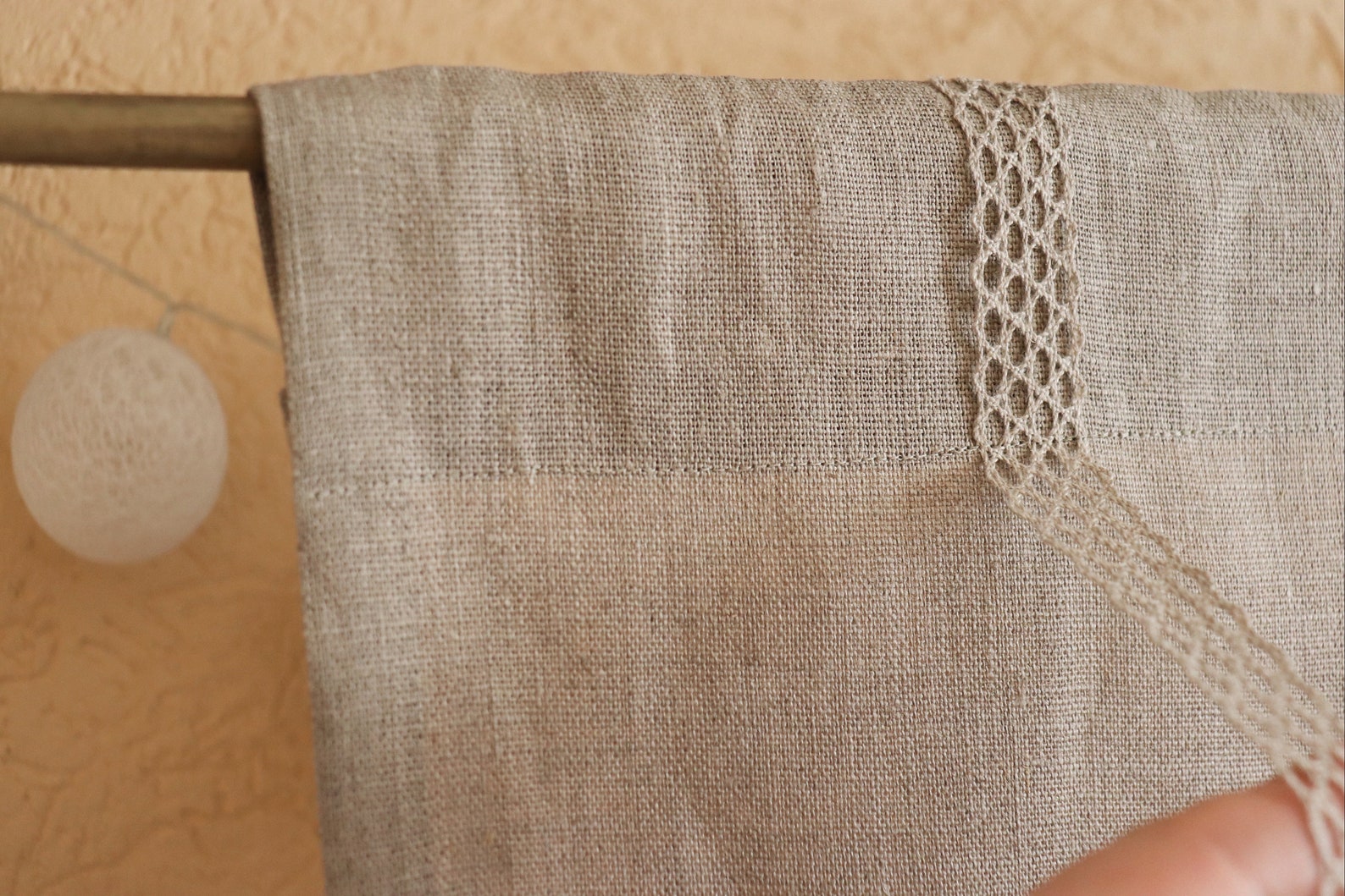 Linen Roll up Blind in Natural Grey Tie up Blind Linen Tie Etsy UK