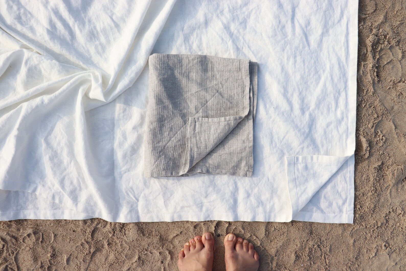 Beach Linen Blanket of Natural Linen Flax Linen Summer Throw Etsy