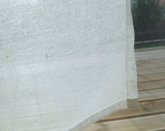 Natural Linen Curtain - Sheer Linen Curtain - Sea House Window Linen Curtain - Kitchen Panel - Light Privacy Window Shad- Cafe Linen Curtain