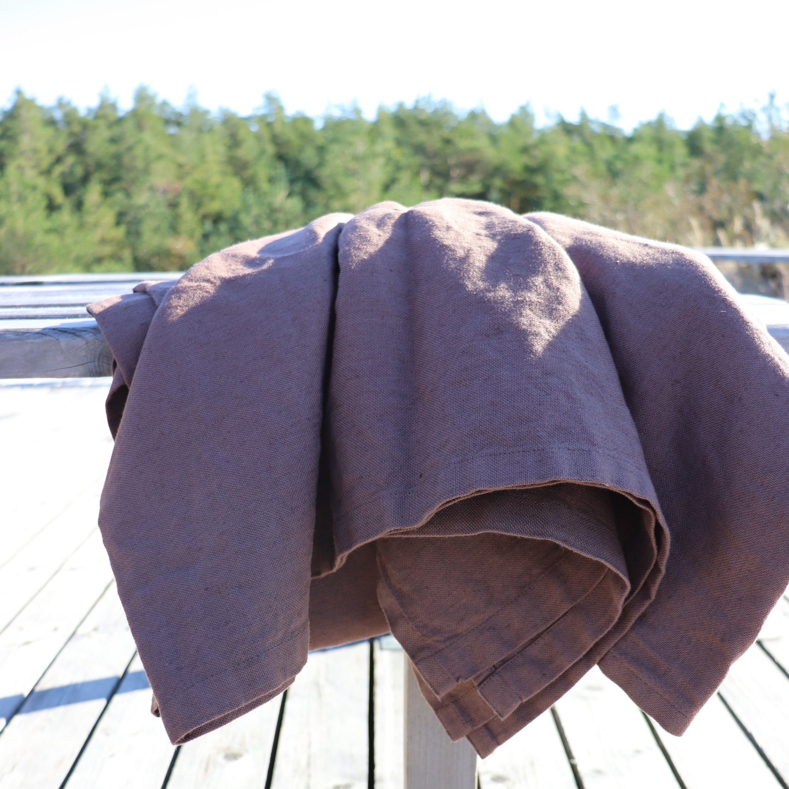 Brown Linen Throw Blanket Natural Linen Blanket Organic Etsy