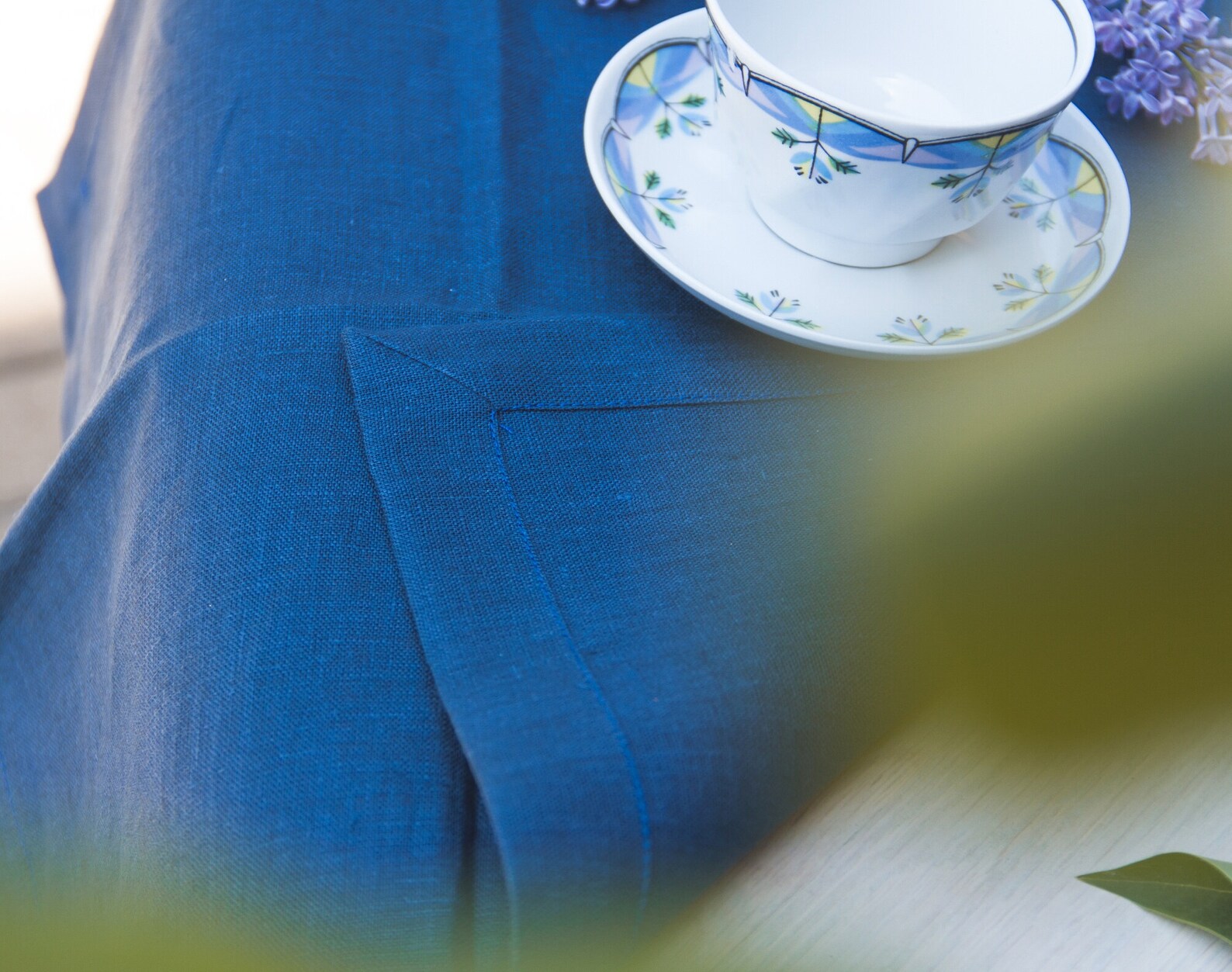 Dark Blue Table Runner Pure Linen Table Runner Blue Table Etsy