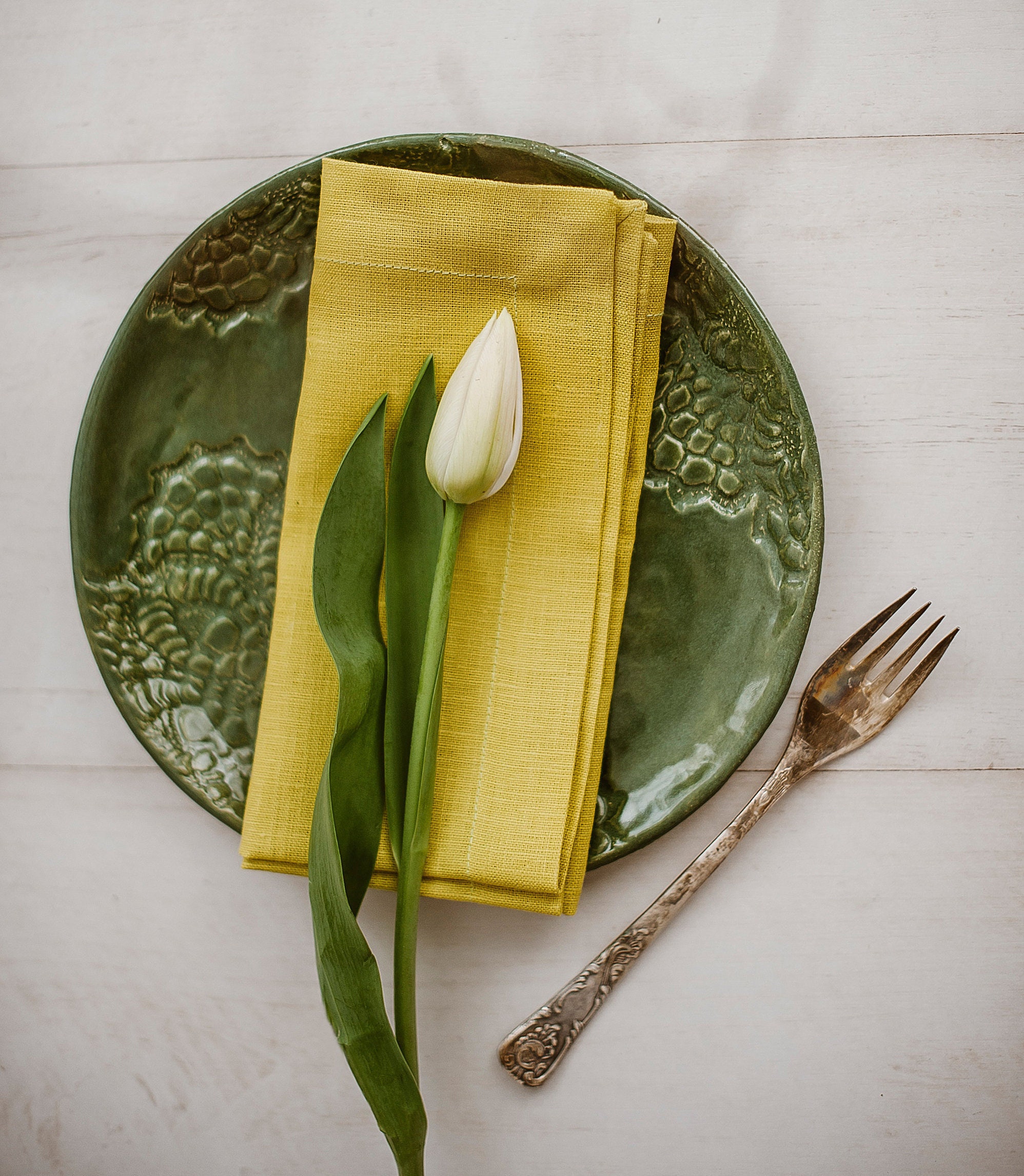 Yellow Linen Napkin Set of 4 6 8 10. Wedding table decor. Pure linen napkins.  Natural Linen Napkins. Easter linen napkins. Mother's Day gift