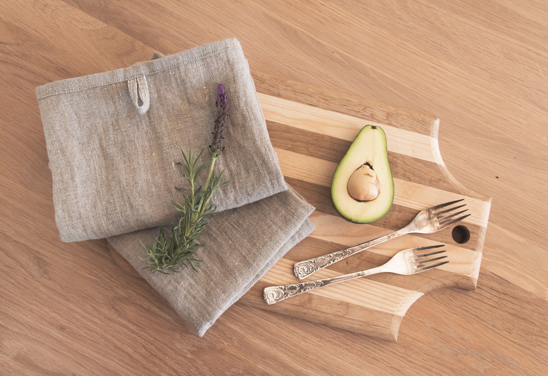 Light Grey Linen Tea Towels for Kitchen. Eco Friendly Natural Dish