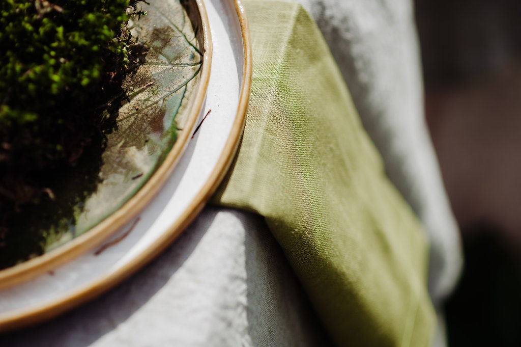 Dark Green Cloth Napkins Set of 2 4 6 8 10 12. Green Linen Napkins 16 Inch  Size. Green Christmas Napkins. Eco-friendly Green Dinner Napkins. 