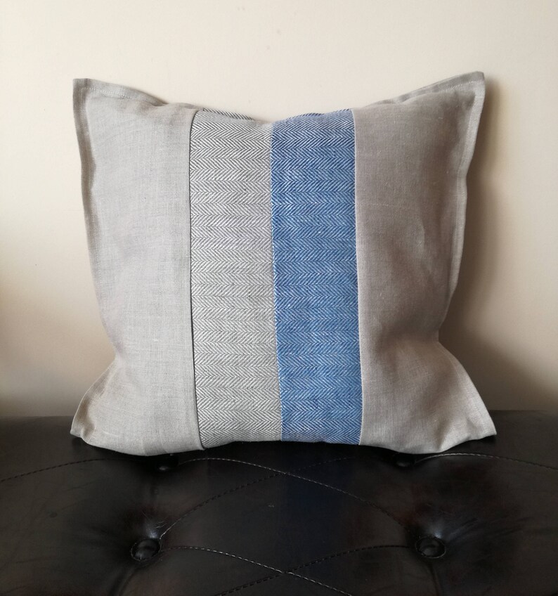 Gray Linen Pillow Set Pure Linen Collection of Throw Pillows Etsy