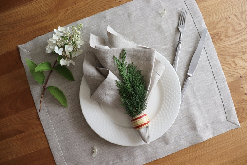Linen napkin set of 50 for the wedding, Light grey napkins of natural linen flax, Bulk napkins, Elegant wedding napkins, Birthday party image 8