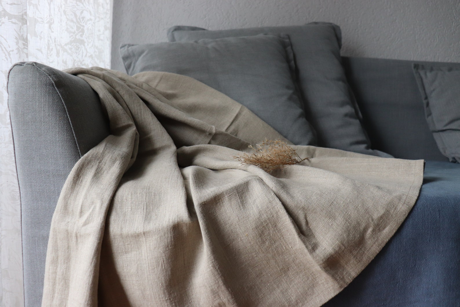 Pure Linen Blanket Softened Linen Throw Blanket Summer Etsy