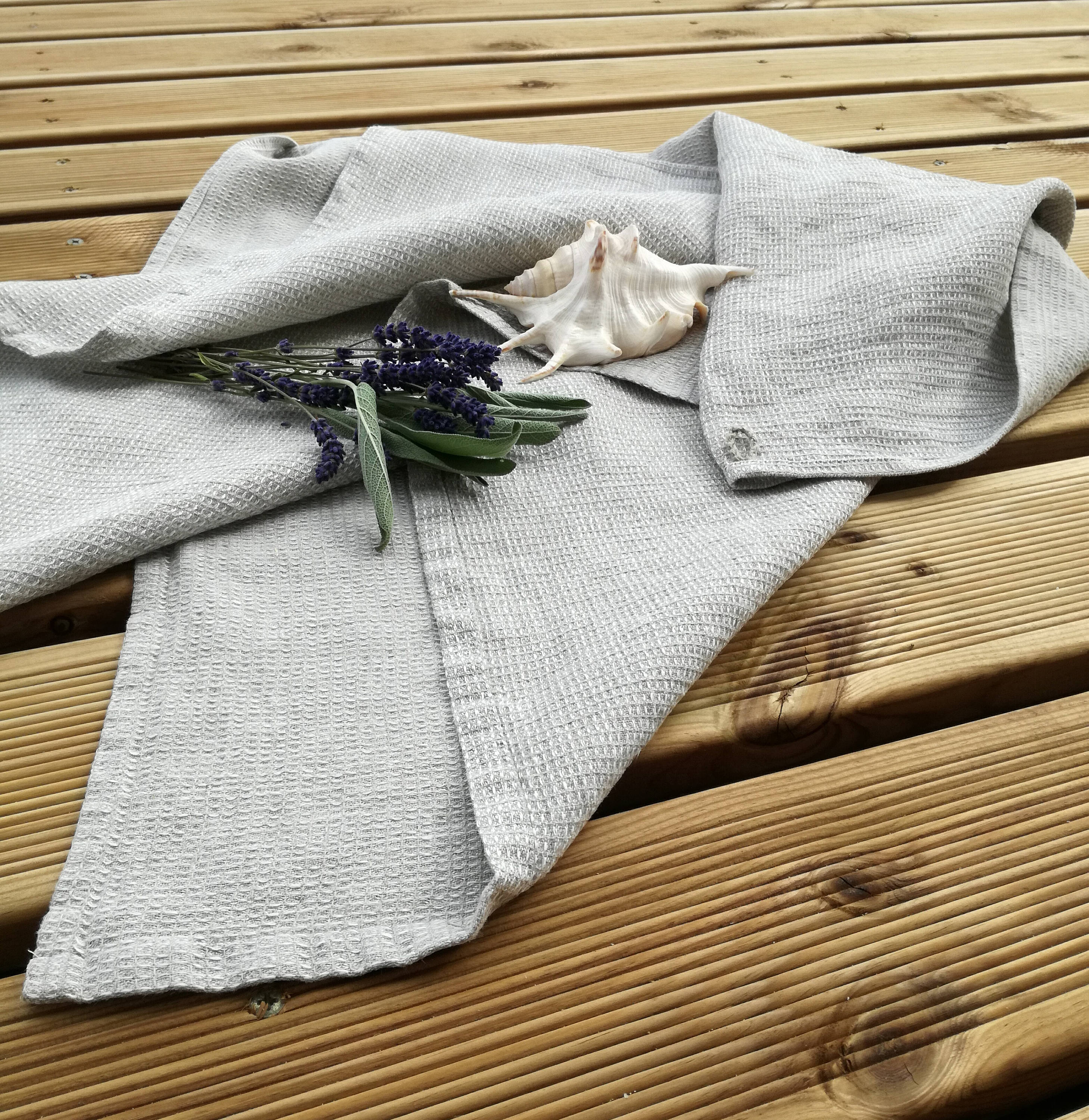 Large Linen Waffle Towel Set Pure Linen Bath Towels Natural Towels