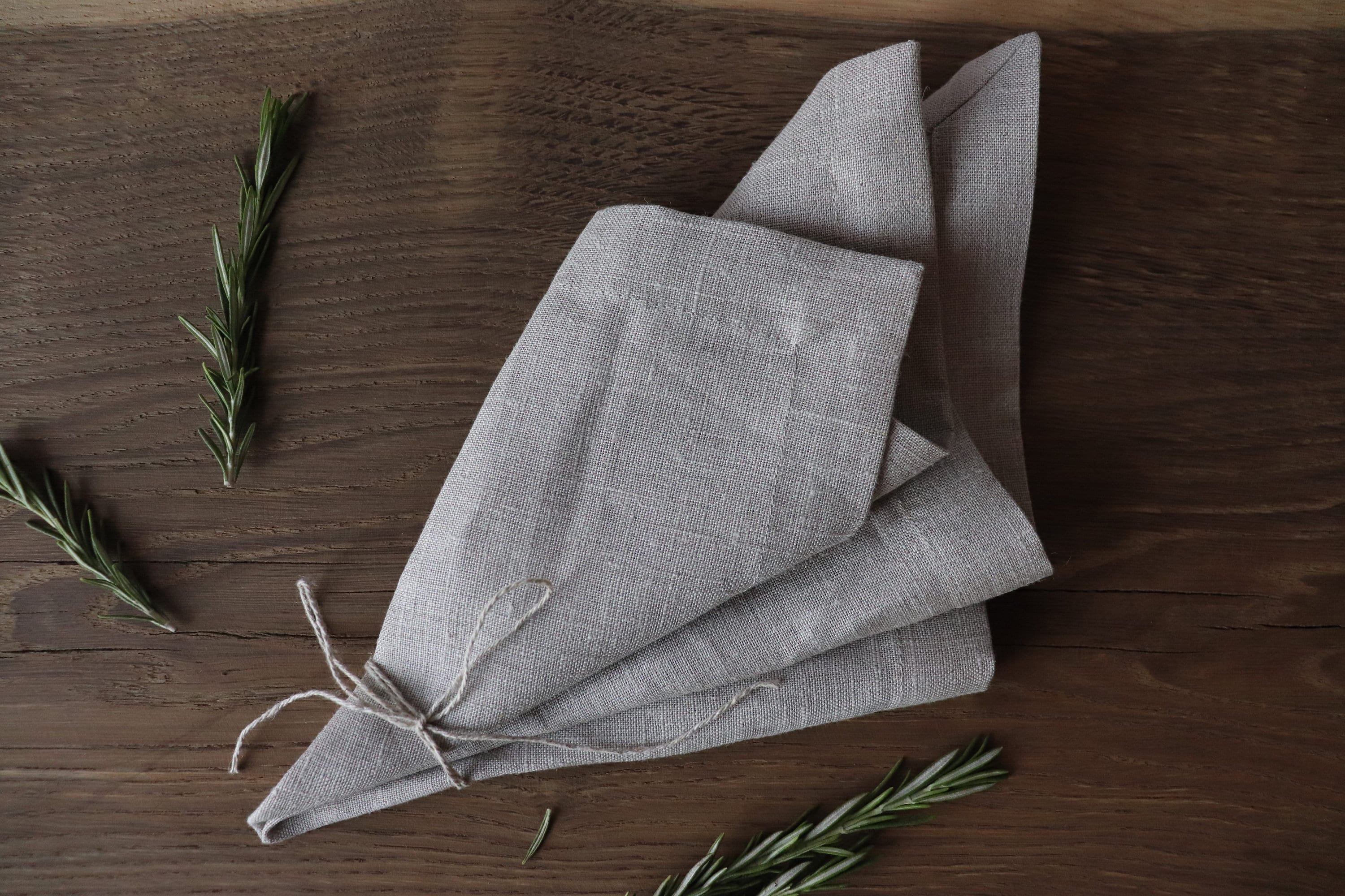 Linen Napkin Set of 20 in Natural Grey. Wedding Linen Napkins. Pure Linen  Napkins of naturalflax. Dinner Napkins. Napkins in bulk