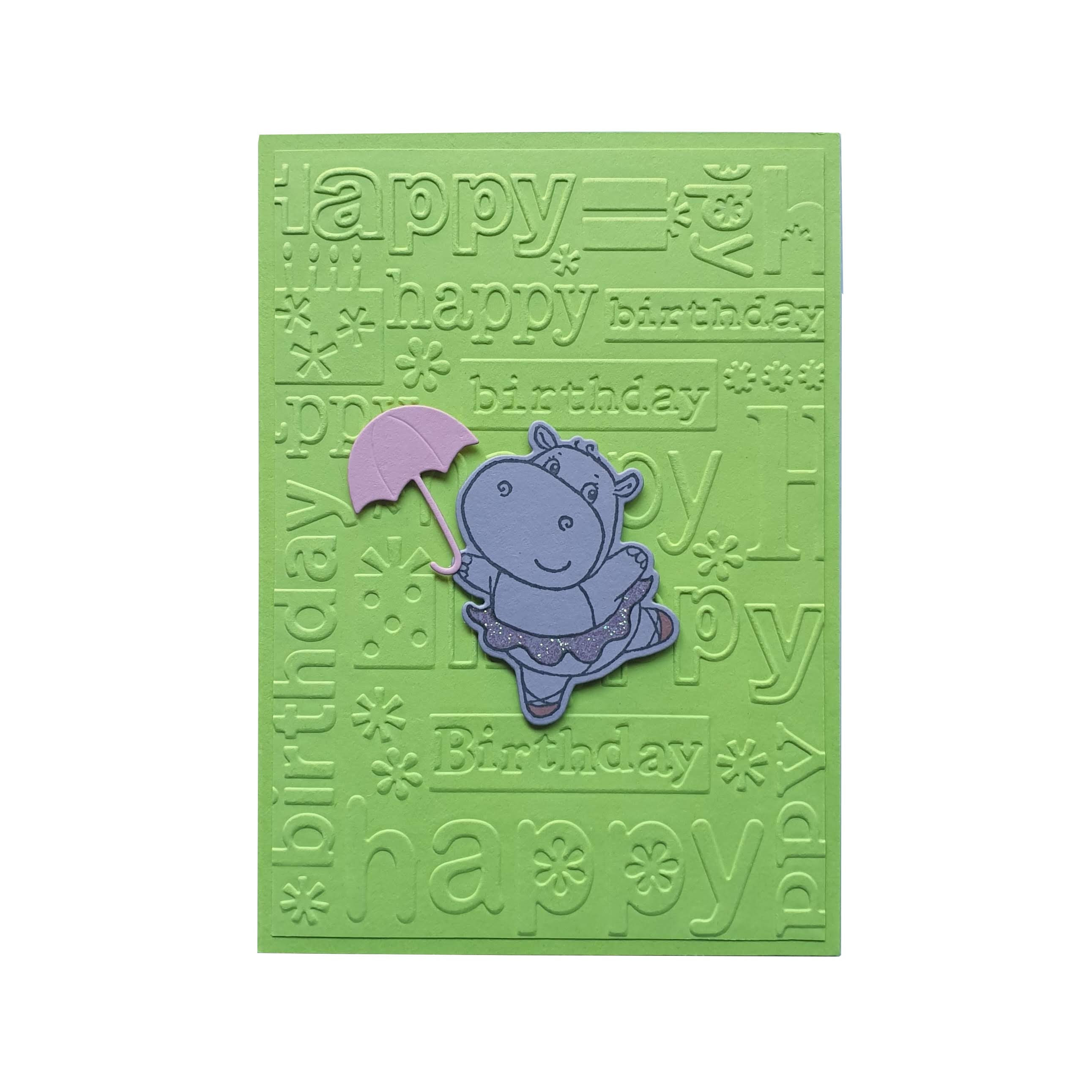 HAPPY BIRTHDAY CARD With Dancing Hippo Happy Birthday Hippo Etsy