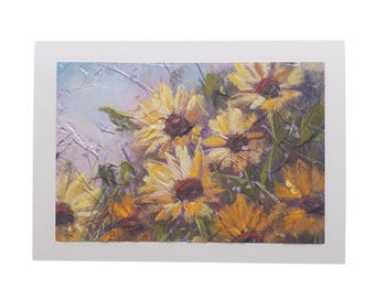 Foral Print Greeting Card: Embossed Handmade Autumn Season Card
